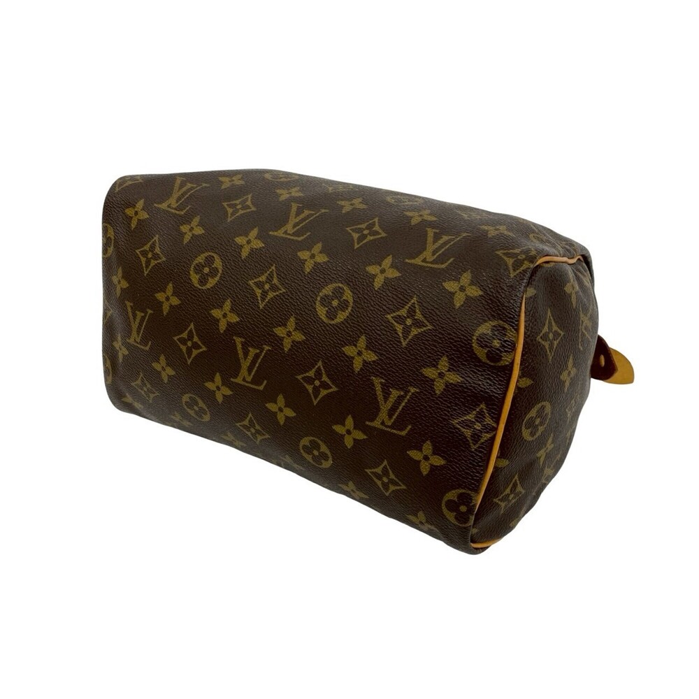 LOUIS VUITTON Brown Monogram Leather Speedy 25 Boston Bag - Picture 8 of 9